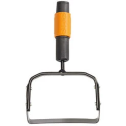 Fiskars Grattoir De Jardin, Tête D'outil QuikFit, Longueur: 25 Cm, Largeur: 15,5 Cm, Lame En Acier, Noir/Orange, QuikFit, 1000738