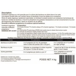 Engrais Organique Bambous Et Graminées. Seau 4 Kg -Jardin Doux Soldes Magasin 11441566 5