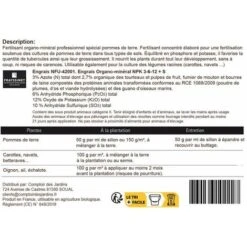 Engrais Professionnel Spécial Pommes De Terre NPK 3-6-12. Seau De 4 Kg UAB 8 Engrais Professionnel Spécial Pommes De Terre NPK 3-6-12. Seau De 4 Kg UAB -Jardin Doux Soldes Magasin 11470758 3