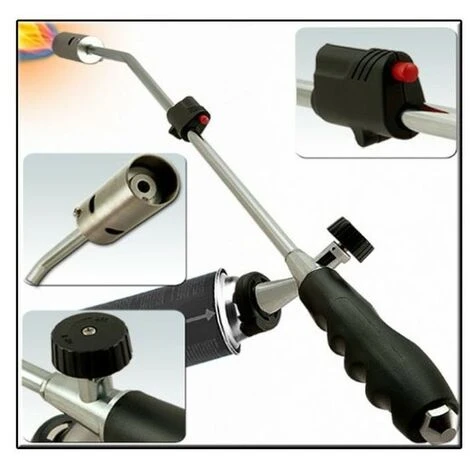 Desherbeur Thermique Piezo KZ Garden Chalumeau Gaz + 4 Recharges Desherbant Thermique Brule Herbes Torche De Jardin 5 Desherbeur Thermique Piezo KZ Garden Chalumeau Gaz + 4 Recharges Desherbant Thermique Brule Herbes Torche De Jardin – Image 3