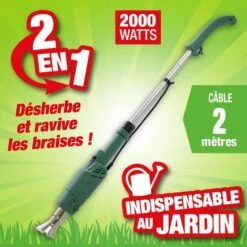 Désherbeur électrique 2000W - Détruit Les Mauvaises Herbes Par Brûlure Intense