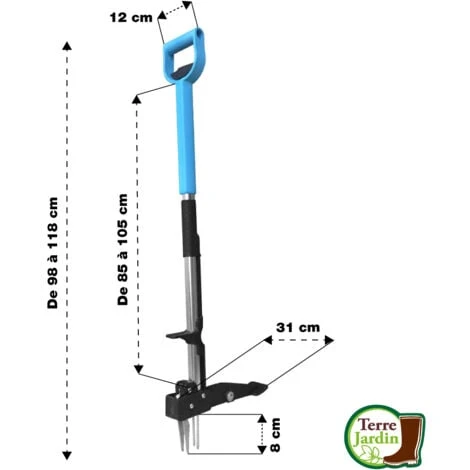 Désherbeur Manuel 4 Griffes Aluminium RootKiller 4 Désherbeur Manuel 4 Griffes Aluminium RootKiller – Image 2