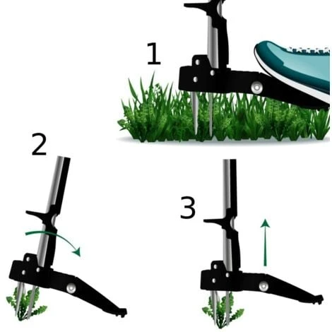 Désherbeur Manuel 4 Griffes Aluminium RootKiller 6 Désherbeur Manuel 4 Griffes Aluminium RootKiller – Image 4