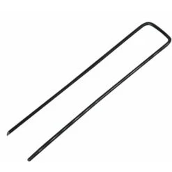 Lot De 100 Piquets De Fixation - 15 Cm X 2.5 Cm - Diam 2.8 Mm - Acier - Noir - Linxor