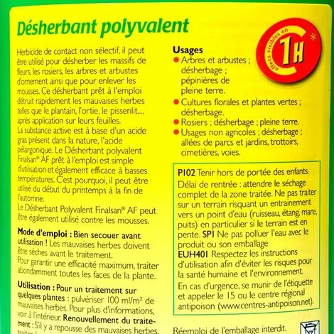 Désherbant Polyvalent Express Prêt à L'emploi Tous Usages - Pulvérisateur 1 Litre 6 Désherbant Polyvalent Express Prêt à L'emploi Tous Usages - Pulvérisateur 1 Litre – Image 4