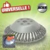 Tête De Débroussailleuse Universelle : Brosse Conique Et Fils D'acier - 200mm -Jardin Doux Soldes Magasin 24065052 1