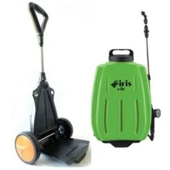 Pulverisateur Electrique 16L Batterie Lithium 8Ah Chariot Trolley / Bretelles IRIS Chargeur + 3 Buses Jardin Désinfections