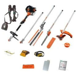 Multifonction 4 En 1 Débroussailleuse, Taille Haie, Elagueuse + Rallonge, 52 Cm3, 3cv