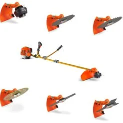 Débroussailleuse Thermique 2 Temps 62 Cm3 4CV Avec Lames Et Garde De Gazon Professionnel 6 Fonctions En 1 La Plus Puissante De La Catégorie