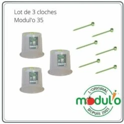 Modulo Lot De 3 Cloches Modul'o 35 à Forcer + 6 Piquets Offerts -Jardin Doux Soldes Magasin 28991708 3