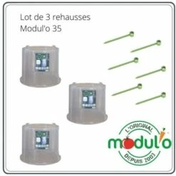Modulo Lot De 3 Rehausses Cloches Modul'o 35 A Forcer + 6 Piquets Offerts -Jardin Doux Soldes Magasin 28991709 4