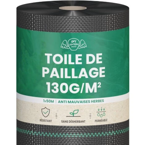 Toiles De Paillage 130g/m² Très épais - Geotextile Anti Repousse 50Mx1M Pour Terrasses Et Allées - Bache Anti Mauvaise Herbe 130g Pour Potager 3 Toiles De Paillage 130g/m² Très épais - Geotextile Anti Repousse 50Mx1M Pour Terrasses Et Allées - Bache Anti Mauvaise Herbe 130g Pour Potager