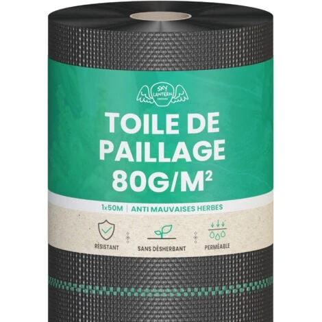 Toile De Paillage 80g/m² - Geotextile Anti Repousse 50Mx1M Pour Jardin Potager - Bache Anti Mauvaises Herbes 80g Pour Potager 3 Toile De Paillage 80g/m² - Geotextile Anti Repousse 50Mx1M Pour Jardin Potager - Bache Anti Mauvaises Herbes 80g Pour Potager