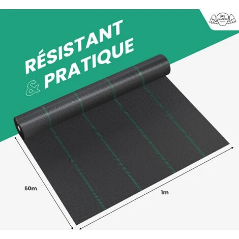Toile De Paillage 80g/m² - Geotextile Anti Repousse 50Mx1M Pour Jardin Potager - Bache Anti Mauvaises Herbes 80g Pour Potager 5 Toile De Paillage 80g/m² - Geotextile Anti Repousse 50Mx1M Pour Jardin Potager - Bache Anti Mauvaises Herbes 80g Pour Potager – Image 3