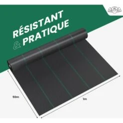 Toiles De Paillage 130g/m² Avec Sardines - Geotextile Anti Repousse 50Mx1M Pour Jardin Potager - Bache Anti Mauvaise Herbe 130g Pour Potager 9 Toiles De Paillage 130g/m² Avec Sardines - Geotextile Anti Repousse 50Mx1M Pour Jardin Potager - Bache Anti Mauvaise Herbe 130g Pour Potager -Jardin Doux Soldes Magasin 30272158 3