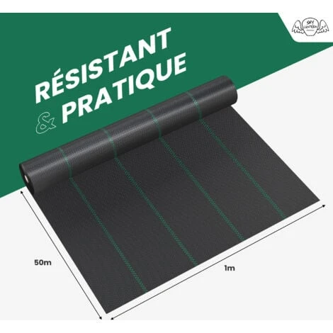 Toiles De Paillage 130g/m² Avec Sardines - Geotextile Anti Repousse 50Mx1M Pour Jardin Potager - Bache Anti Mauvaise Herbe 130g Pour Potager 5 Toiles De Paillage 130g/m² Avec Sardines - Geotextile Anti Repousse 50Mx1M Pour Jardin Potager - Bache Anti Mauvaise Herbe 130g Pour Potager – Image 3