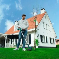 Débroussailleuse Sans Fil 20V - 25cm Diamètre De Coupe - Tête Et Lance Télescopique Inclinables - Sans Batterie, Ni Chargeur -Jardin Doux Soldes Magasin 31025035 4