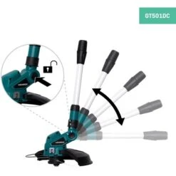 Débroussailleuse Sans Fil 20V -1 Batterie 2.0Ah Et Chargeur - 25cm Diamètre De Coupe - Tête Et Lance Télescopique Inclinables - Double Tête De Fil Tap And Go 8m (2x4m) -Jardin Doux Soldes Magasin 31025038 5