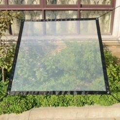 Kueatily Bache Transparente Imperméable Tissu De Film De Feuille De Bache De Jardin PE Avec/Oeillets Et Lanière Heavy Duty/Anti Gel/Anti-UV/Windproof Plant Isolation Canopy Cover For Greenhouse-2x3m