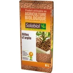 SOLABIOL SOARG6 Billes D'argile Sac 6 L Utilisable En Agriculture Biologique Hydroculture Paillage Neutre Utilisable En Agriculture Biologique