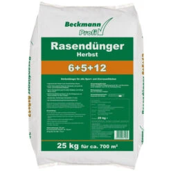 BECKMANN PROFI Engrais Pour Gazon Automne 25 Kg NPK 6 5 12 Après Le Stress De L’été