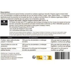 Engrais Professionnel Pour Fruitiers 8 Kg UAB. NPK 3-6-12 -Jardin Doux Soldes Magasin 325816 3