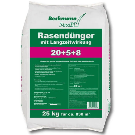 BECKMANN PROFI Engrais à Gazon 25 Kg à Effet Long Terme Engrais à Gazon à Long Terme Engrais De Départ 3 BECKMANN PROFI Engrais à Gazon 25 Kg à Effet Long Terme Engrais à Gazon à Long Terme Engrais De Départ