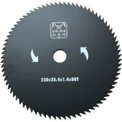 Disque Pour Débroussailleuse 80 Dents Ø 230 Mm GREEN CAT Alésage Ø25.4mm Acier Carbone