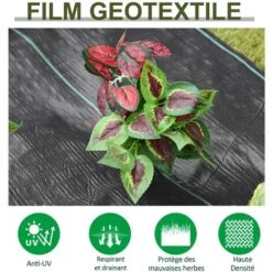 Outsunny Toiles De Paillage - Toile Anti Mauvaises Herbes - Toile De Paillage Anti Mauvaises Herbes 100 G/m² - Indéchirable Perméable à L'eau Anti UV - PP Noir Vert 10 Outsunny Toiles De Paillage - Toile Anti Mauvaises Herbes - Toile De Paillage Anti Mauvaises Herbes 100 G/m² - Indéchirable Perméable à L'eau Anti UV - PP Noir Vert -Jardin Doux Soldes Magasin 37823486 4
