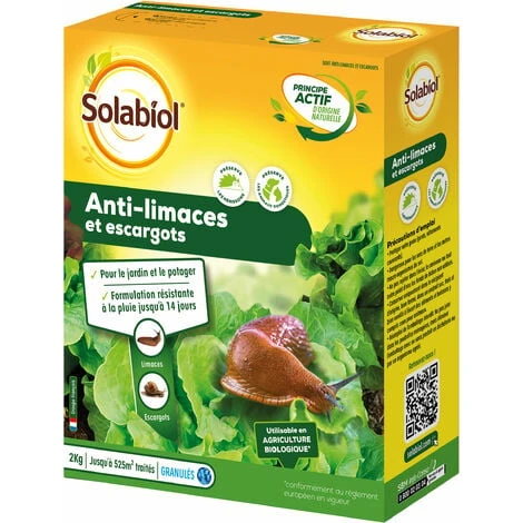 SOLABIOL SOLIMA2 Anti-limaces Et Escargots Etui 2Kg Granules D'origine Naturelle Résiste Sous La Pluie Protection Longue Durée Utilisable En Agriculture Biologique 3 SOLABIOL SOLIMA2 Anti-limaces Et Escargots Etui 2Kg Granules D'origine Naturelle Résiste Sous La Pluie Protection Longue Durée Utilisable En Agriculture Biologique