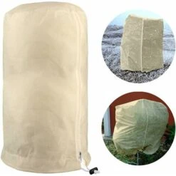 Voile D'hivernage Plante, Voile Hivernage Olivier, Voile Dhivernage Arbre, Housse De Protection Tomate Citronnier, Housse Hivernage Pour Plantes Sac Vegetaux Jardin Tissu Non Tissé (60×80cm, Beige) -Jardin Doux Soldes Magasin 41869224 2