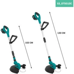 Débroussailleuse Sans Fil 20V - Doubles Roues Latérales, Poignée, Tete De Fil 8m - 1 Batterie 4.0Ah Et Chargeur Inclus -Jardin Doux Soldes Magasin 44934006 4