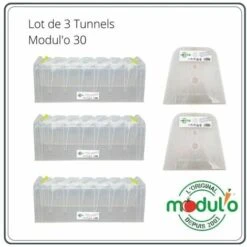 Modulo Lot De 3 Tunnels Modul'o 30 + 2 Piquets + 2 Embouts -Jardin Doux Soldes Magasin 48888404 3