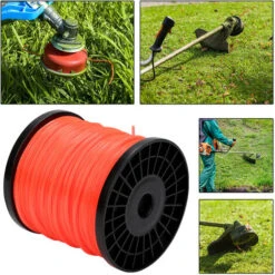 Hengda Fil De Coupe Fil De Tonte Rond En Nylon Pour Débroussailleuse 100M 2.4mm 5-skant Fil De Coupe En Nylon Pour Débroussailleuse -Jardin Doux Soldes Magasin 53416395 4