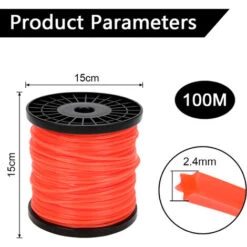 Hengda Fil De Coupe Fil De Tonte Rond En Nylon Pour Débroussailleuse 100M 2.4mm 5-skant Fil De Coupe En Nylon Pour Débroussailleuse -Jardin Doux Soldes Magasin 53416395 5