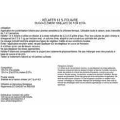 Kélafer Foliaire. Fer Chélaté 13 % Pour Application Foliaire - Sachet 1 Kg 7 Kélafer Foliaire. Fer Chélaté 13 % Pour Application Foliaire - Sachet 1 Kg -Jardin Doux Soldes Magasin 53620950 3