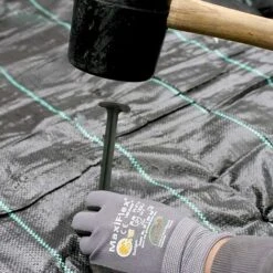 Ensoleillé 100 X Piquet Jardin En Plastique, D'ancrage Au Sol Pour Toile De Paillage, Crochets Pour Bache 110 Mm -Jardin Doux Soldes Magasin 55285733 3