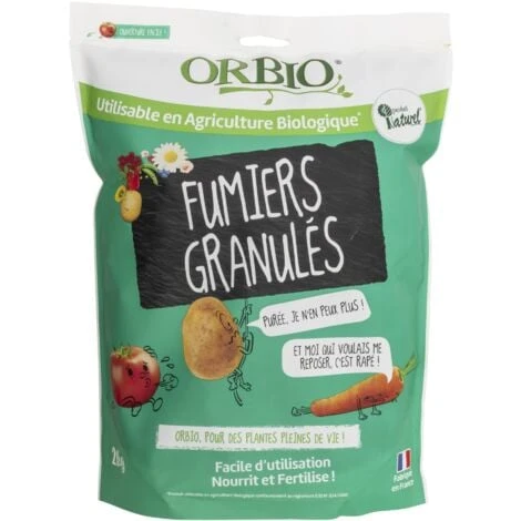 Fumier Granule 2kg OrBIO 3 Fumier Granule 2kg OrBIO