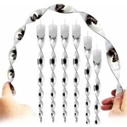 12 Pièces Effaroucheur D Oiseaux 30 Cm Repulsif Pigeon 360 Degrés Repulsif Oiseaux, Effaroucheur Oiseaux Réfléchissants Spirale, Pour Balcon, Arbres Fruitiers, Potager -Jardin Doux Soldes Magasin 57597779 3