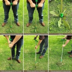 Extracteur De Mauvaises Herbes Et Outil D'extraction De Racine De Désherbeur Vertical Rotatif Télescopique Avec Poignée En Acier Et Désherbeur De Jardin Manuel à 3 Griffes -Jardin Doux Soldes Magasin 58574258 4