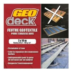 20 M² - Feutre Géotextile Noir 100 G / M² Rouleau De 2m X 10m -Jardin Doux Soldes Magasin 6160864 4