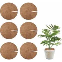 Disque De Paillage, Paillage, 6 Pièces Disque Paillage Coco, 30 X 30cm Fibre De Noix De Coco Disque De Paillage, L'hiver Plantes Protection Tapis, Tapis Coco Plante Pour Les Arbres Et Les Plantes Ephé