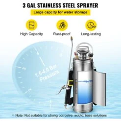 VEVOR Pulvérisateur En Acier Inoxydable Pulvérisateur Portatif Capacité 10 L -Jardin Doux Soldes Magasin 69342576 4