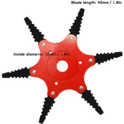 6 Dents 180 Degrés Rotatif En Dents De Scie Tondeuse à Gazon Lame Débroussailleuse Accessoires Universels Jardin Lames De Coupe Gazon Avec Bord De Coupe Double Face -Jardin Doux Soldes Magasin 69422690 3