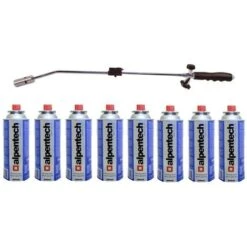 Desherbeur Thermique 1200°C Chalumeau Gaz + 8 Recharges Desherbant Thermique KZ