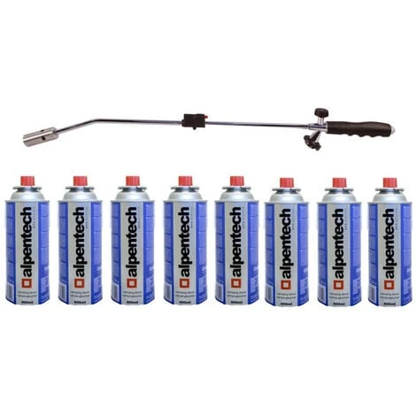 Desherbeur Thermique 1200°C Chalumeau Gaz + 8 Recharges Desherbant Thermique KZ 3 Desherbeur Thermique 1200°C Chalumeau Gaz + 8 Recharges Desherbant Thermique KZ