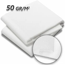 Voile Dâhivernage En PolypropylĂšme 50g/mÂČ 1.5x20m Avec Piquets Blanc