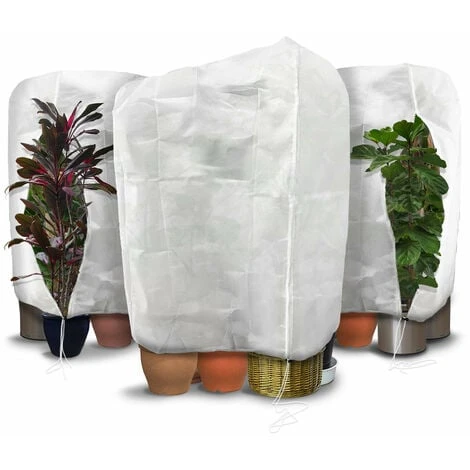 Lot De 3 Housse Hivernage Plante Avec Cordon Et Zipper Polypropylème 80g/m² 200x240cm Blanc 2 Lot De 3 Housse Hivernage Plante Avec Cordon Et Zipper Polypropylème 80g/m² 200x240cm Blanc