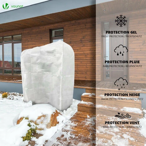 Lot De 3 Housse Hivernage Plante Avec Cordon Et Zipper Polypropylème 80g/m² 200x240cm Blanc 4 Lot De 3 Housse Hivernage Plante Avec Cordon Et Zipper Polypropylème 80g/m² 200x240cm Blanc – Image 3