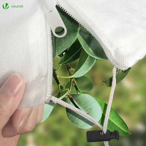 Lot De 3 Housse Hivernage Plante Avec Cordon Et Zipper Polypropylème 80g/m² 200x240cm Blanc 5 Lot De 3 Housse Hivernage Plante Avec Cordon Et Zipper Polypropylème 80g/m² 200x240cm Blanc – Image 4